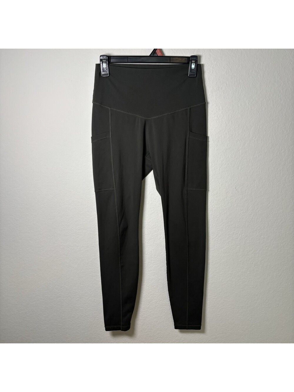 Popflex Supersculpt Leggings With Pockets 27” Inseam Size M Olive Green Gym Yoga - Picture 1 of 6